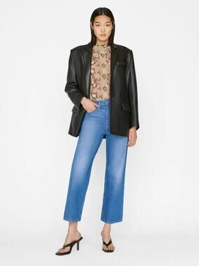 FRAME Le Jane Crop Jeans in Atrium Medium Wash Size 29